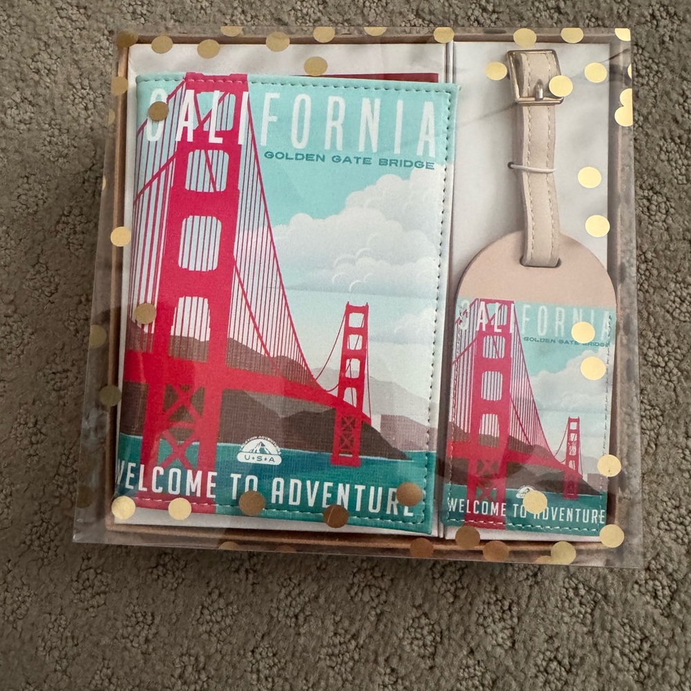 California Travel Set with Golden Gate Bridge Design